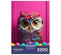 Puzzle for Adults 1000 Pieces Cute Owl Bird Animals Puzzles for Adults Relaxing Games Precision Cutting Parent-child Interaction 70x50cm/1000pcs