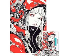 Puzzle for Adults 1000 Pieces Cyberpunk Female Character Puzzle for Adults Toy Wall Decor Pattern Assembly Parent-child Interaction (Size 50x75cm)