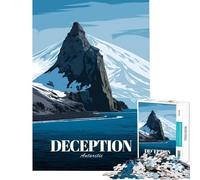 Puzzle for Adults 1000 Pieces Deception Island, Antarctica Travel Poster Brain Teaser Game Addictive Toys to Cultivate Patience Great Gifts And Toys Birthday Present (Size 50x75cm)