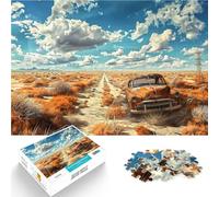 Puzzle for Adults 1000 Pieces Desert Abandoned Road 2 Lernspiele Heimdekoration Die Liebe zwischen Paaren stärken75x50cm
