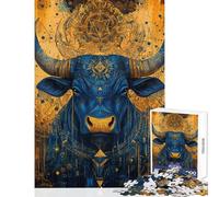 Puzzle for Adults 1000 Pieces Divine Bull Artistry Hands-on Game Difficult Hard Home Decoration Toys Artists Collection, Fine Art (50X75cm)