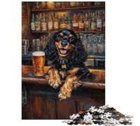 Puzzle for Adults 1000 Pieces Dog at The Bar Puzzles for Teenagers Birthday Present Difficult And Challenge Toy Intellectual Game (75x50cm/1000pcs)