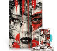Puzzle for Adults 1000 Pieces Dragon Geisha Samurai Anspruchsvolles Spiel und Familienspaß Geschenkideen38x26cm