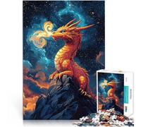 Puzzle for Adults 1000 Pieces Dragon in the Cosmos Stressabbau Schwierige Herausforderung Eltern-Kind-Interaktion50x70cm