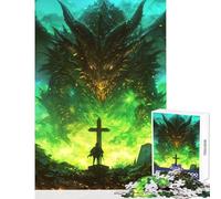 Puzzle for Adults 1000 Pieces Dragons Fury DIY Toys Gift Birthday for Educational Game Improving Love between Couples (Size 50x75cm)