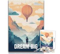 Puzzle for Adults 1000 Pieces Dream Big Mindset Brainteaser Family Games Birthday Present Secret Santa Gifts Size 50x75cm