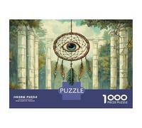 Puzzle for Adults 1000 Pieces Dreamcatcher with Eye in Forest Puzzles for Adults Hands-on Game Difficult Hard Unique Gifts for Birthday And Christmas 52x38cm/1000pcs