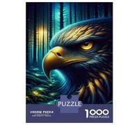 Puzzle for Adults 1000 Pieces Eagle Fantasy Forest Art Print Adult Jigsaw Puzzle Hands-on Game Precision Cutting for Is Ideal As A Gift 38x26cm/1000pcs