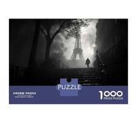 Puzzle for Adults 1000 Pieces Eiffel Tower in The Fog Puzzles for Adults Relaxing Games Precision Cutting Parent-child Interaction 38x26cm/1000pcs