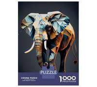 Puzzle for Adults 1000 Pieces Elephant Abstract Puzzles for Adults Relaxing Games Precision Cutting Parent-child Interaction 70x50cm/1000pcs