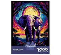 Puzzle for Adults 1000 Pieces Elephant Running Fast Wild Puzzles for Adults Anti-Stress Toys Perfect Decoration for Is Ideal As A Gift 52x38cm/1000pcs