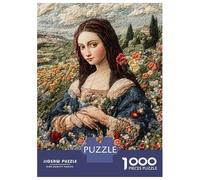 Puzzle for Adults 1000 Pieces Embroidered Mona Lisa Jigsaw for Adults Family Games Home Decoration Unique Gifts for Birthday And Christmas 52x38cm/1000pcs