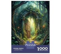Puzzle for Adults 1000 Pieces Enchanted Forest Gate Adult Jigsaw Puzzle Hands-on Game Precision Cutting for Is Ideal As A Gift 38x26cm/1000pcs