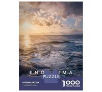 Puzzle for Adults 1000 Pieces Enoshima Island Sunset Jigsaw for Adults Relax Games Analysis And Logic Birthday And Unique Gifts 70x50cm/1000pcs