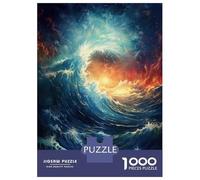 Puzzle for Adults 1000 Pieces Evening Wave Puzzles for Adults Relaxing Games Precision Cutting Parent-child Interaction 52x38cm/1000pcs