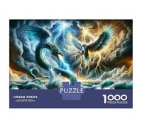 Puzzle for Adults 1000 Pieces Fantasy Dragon Vs Phoenix Art Print Puzzles for Adults Hands-on Game Difficult Hard Unique Gifts for Birthday And Christmas 70x50cm/1000pcs