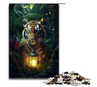 Puzzle for Adults 1000 Pieces Fantasy Lamp Tiger Cub Jigsaw Every Piece Is Unique Challenging Family Fun Game 75x50cm