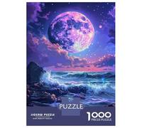 Puzzle for Adults 1000 Pieces Fantasy Moonlit Ocean Scene Puzzles for Adults Relaxing Games Precision Cutting Parent-child Interaction 70x50cm/1000pcs