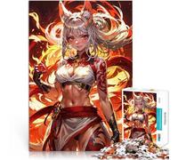Puzzle for Adults 1000 Pieces Female Kitsune Brawler Stressabbau Schwierige Herausforderung Kunstwerk Geschenk75x50cm