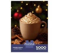 Puzzle for Adults 1000 Pieces Festive Hot Chocolate with Gingerbread Cookies Puzzles for Adults Hands-on Game Difficult Hard Unique Gifts for Birthday And Christmas 38x26cm/1000pcs