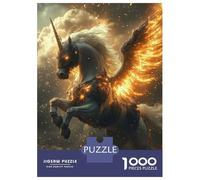 Puzzle for Adults 1000 Pieces Fiery Winged Unicorn Jigsaw for Adults Relax Games Analysis And Logic Birthday And Unique Gifts 70x50cm/1000pcs