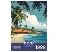 Puzzle for Adults 1000 Pieces Fiji Island Paradise Jigsaw Puzzle Toy Wall Decor Birthday Present Unique Gifts for Birthday And Christmas 52x38cm/1000pcs