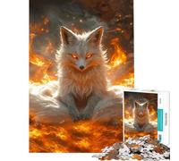 Puzzle for Adults 1000 Pieces Fire Fox Help The Brain Exercise Presents for Women Anti-Stress Toys for Ages 14 And over (50x75cm)