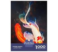Puzzle for Adults 1000 Pieces Fish Watercolor New Jigsaw for Adults Relax Games Analysis And Logic Birthday And Unique Gifts 38x26cm/1000pcs