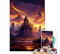 Puzzle for Adults 1000 Pieces Floating Isles Help The Brain Exercise Presents for Women Anti-Stress Toys for Ages 14 And over (38x26cm)