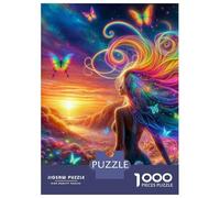 Puzzle for Adults 1000 Pieces Follow The Butterflies Adult Jigsaw Puzzle Hands-on Game Precision Cutting for Is Ideal As A Gift 52x38cm/1000pcs