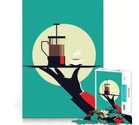 Puzzle for Adults 1000 Pieces French Coffee Exact Edge Art Mental Exercise Fun Quiet Play Game Birthday Activity (38x52cm)