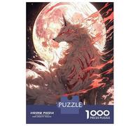 Puzzle for Adults 1000 Pieces Full Moon Sakura Kitsune Puzzles for Adults Relaxing Games Precision Cutting Parent-child Interaction 70x50cm/1000pcs