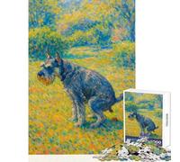 Puzzle for Adults 1000 Pieces Funny Schnauzer Dog Hands-on Game Difficult Hard Home Decoration Toys Artists Collection, Fine Art (38X26cm)
