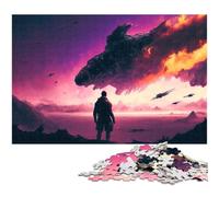 Puzzle for Adults 1000 Pieces Futuristic War in Space Jigsaw Every Piece Is Unique - Challenging Family Fun Game 1000 PCS(38x26cm)