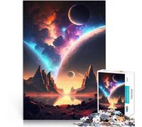 Puzzle for Adults 1000 Pieces Galactic Oasis Landscape Lernspiele DIY Spielzeug Einzigartige Wohndekoration und Geschenke75x50cm