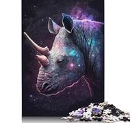 Puzzle for Adults 1000 Pieces Galaxy Animal Rhino Jigsaw Puzzles for Adults Jigsaw Puzzle for Teens Puzzle Game Toy Gift 1000pcs (75x50cm)