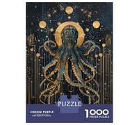 Puzzle for Adults 1000 Pieces Geometric Kraken Octopus Adult Jigsaw Puzzle Hands-on Game Precision Cutting for Is Ideal As A Gift 70x50cm/1000pcs