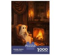 Puzzle for Adults 1000 Pieces Ghostly Tea Time Jigsaw for Adults Relax Games Analysis And Logic Birthday And Unique Gifts 38x26cm/1000pcs
