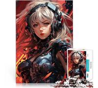 Puzzle for Adults 1000 Pieces Girl Cyber Beat Futuristic Lernspiele DIY Spielzeug Einzigartige Wohndekoration und Geschenke52x38cm
