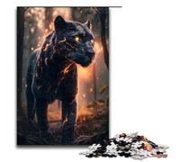 Puzzle for Adults 1000 Pieces Glowing Thunder Panther Jigsaw Every Piece Is Unique Challenging Family Fun Game 75x50cm