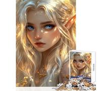 Puzzle for Adults 1000 Pieces Golden Elf Beauty- Hands-on Game Difficult Hard Home Decoration Toys Artists Collection, Fine Art (38X26cm)