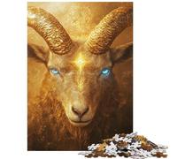 Puzzle for Adults 1000 Pieces Golden Goat Mystique Jigsaw Puzzles for Teenagers Staycation Kill Time Fun Activities at Home Unique Challenge Game (38x26cm/1000pcs)
