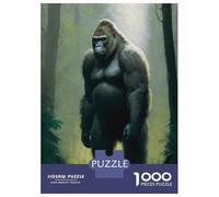 Puzzle for Adults 1000 Pieces Gorilla Art Style 10 Puzzles for Adults Relaxing Games Precision Cutting Parent-child Interaction 38x26cm/1000pcs