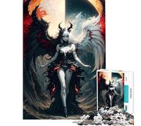 Puzzle for Adults 1000 Pieces Gothic Angel And Devil Help The Brain Exercise Presents for Women Anti-Stress Toys for Ages 14 And over (38x26cm)