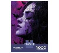 Puzzle for Adults 1000 Pieces Gothic Bat Woman Puzzles for Adults Relaxing Games Precision Cutting Parent-child Interaction 52x38cm/1000pcs