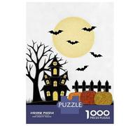 Puzzle for Adults 1000 Pieces Halloween Night Scene with Haunted House Puzzles for Adults Anti-Stress Toys Perfect Decoration for Is Ideal As A Gift 70x50cm/1000pcs