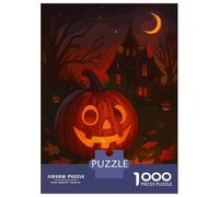 Puzzle for Adults 1000 Pieces Halloween Pumpkin with Haunted House Puzzles for Adults Anti-Stress Toys Perfect Decoration for Is Ideal As A Gift 38x26cm/1000pcs