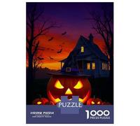 Puzzle for Adults 1000 Pieces Halloween Pumpkins with Witch Hat Jigsaw for Adults Family Games Home Decoration Unique Gifts for Birthday And Christmas 70x50cm/1000pcs