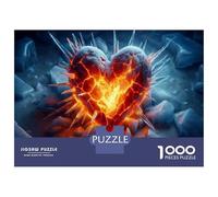 Puzzle for Adults 1000 Pieces Heart Shaped Ice Sculpture Puzzles for Adults Hands-on Game Difficult Hard Unique Gifts for Birthday And Christmas 52x38cm/1000pcs