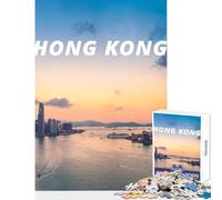 Puzzle for Adults 1000 Pieces Hong Kong Jigsaw Puzzles for Teenagers Staycation Kill Time Fun Activities at Home Unique Challenge Game (38x26cm)